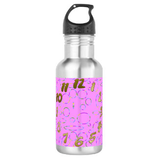 Moderne Loops auf Pink Magenta Wasserflasche