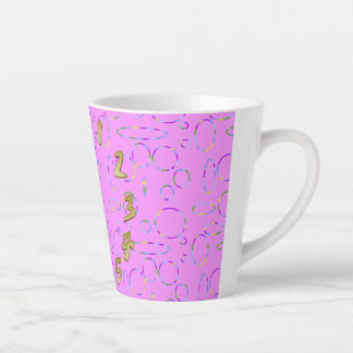 Moderne Loops in Pink Magenta Latte Tasse
