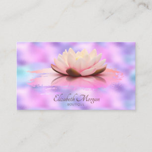 Moderne Lotus-Pinselstrich-Holografische-Irisieren Visitenkarte