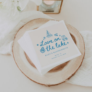 Moderne "Love on the Lake" Junggesellinnen-Abschie Serviette