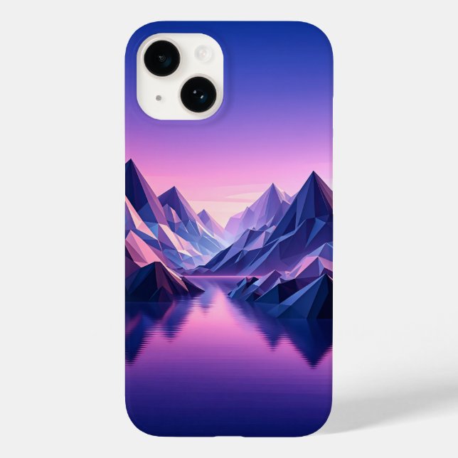 Moderne Low-Poly-Gebirgs-Handyhülle - Geometrisch  Case-Mate iPhone Hülle (Rückseite)