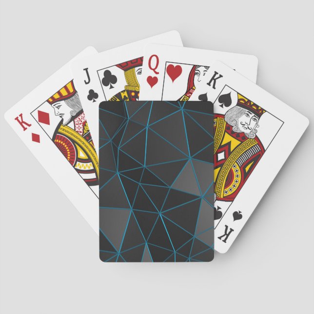 Moderne Low-Poly-Spielkarten Spielkarten (Rückseite)