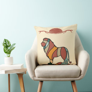 Moderne Löwen-Wildlife-Dekorative Kunst Kissen