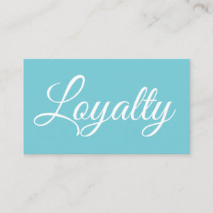 Moderne Loyalitätskarte des eleganten Türkises Visitenkarte