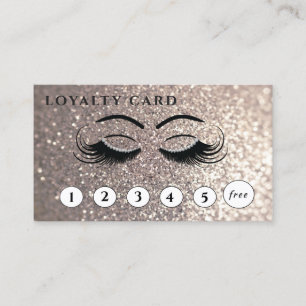 Moderne Loyalitätskarten-Glitterwimpern und Augenb Treuekarte