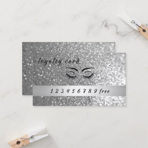 Moderne Loyalitätskarten-Glitterwimpern und Augenb Treuekarte