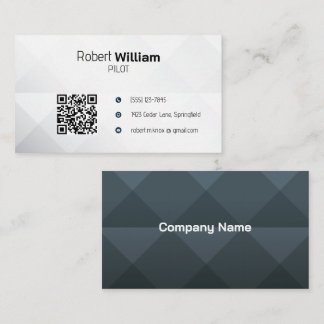 Moderne Luftfahrt mit QR-Code | Minimal Schwarz We Visitenkarte