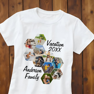 Moderne lustige benutzerdefinierte Collage mit 9 B T-Shirt