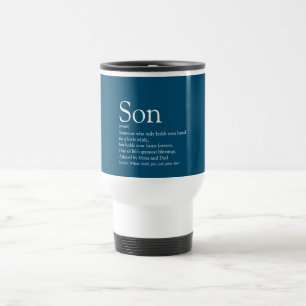 Moderne lustige blaue coole beste jemals Sohn Zita Reisebecher