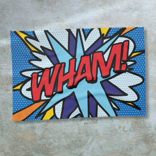 Moderne lustige Comic-Book-Pop-Art WHAM Geschirrtuch