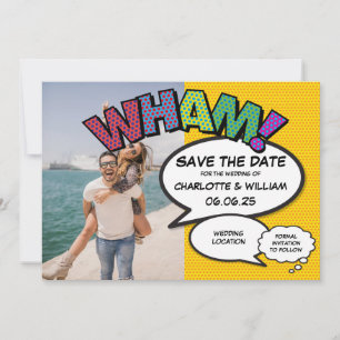 Moderne lustige Comic-Photo-Save-the-Date-Karte Save The Date