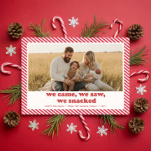 Moderne lustige Familien-Kinder-Foto-Weihnachten