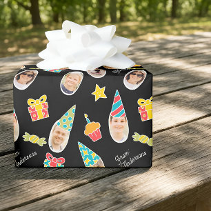 Moderne lustige Geburtstagsfotos Geschenkpapier