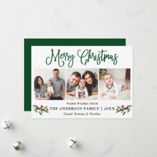 Moderne lustige Kalligrafie 3 Foto Weihnachten Ste