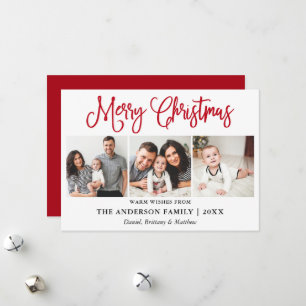 Moderne lustige Kalligrafie Weihnachten 3 Fotos Ro