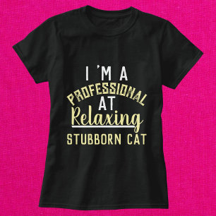 Moderne lustige Katze Skript personalisierte Fraue T-Shirt