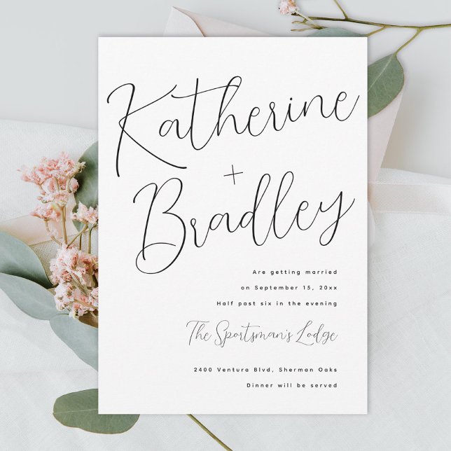 Moderne lustige Paare benennen eigene Farben Hochz Einladung (Von Creator hochgeladen)