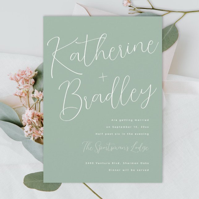 Moderne lustige Paare benennen eigene Farben Hochz Einladung (Von Creator hochgeladen)