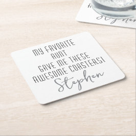 Moderne lustige personalisierte [Geschenke/Karten] Rechteckiger Pappuntersetzer