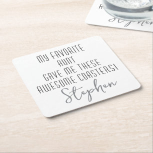 Moderne lustige personalisierte [Geschenke/Karten] Rechteckiger Pappuntersetzer