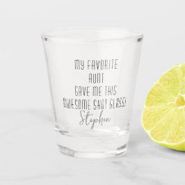 Moderne lustige personalisierte [Geschenke/Karten] Schnapsglas