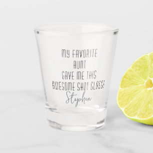 Moderne lustige personalisierte [Geschenke/Karten] Schnapsglas