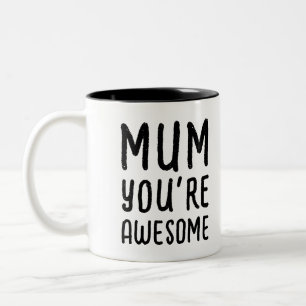 Moderne lustige Schwarz-Weiß-Beste-Mutter-Tochter- Zweifarbige Tasse
