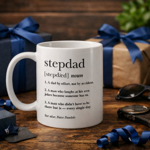 Moderne lustige Stiefvater-Definition Vatertagsges Kaffeetasse