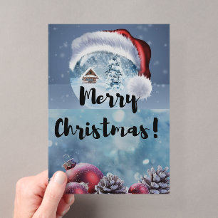 Moderne lustige süße Weihnachtsrentier Acryleinladungen