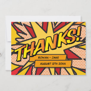 Moderne lustige Typografie Dankeskarte