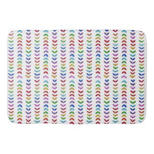 Moderne, lustige und farbenfrohe Blätter Bath Mat Badematte