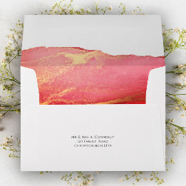 Moderne Luxe Coral Pink Hochzeitumgebung