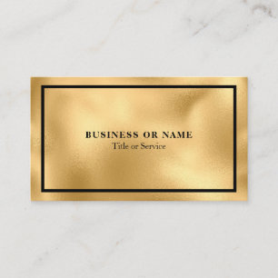 Moderne Luxe Imitate Gold Foil Metallic Business C Visitenkarte