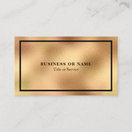 Moderne Luxe Imitate Gold Foil Metallic Visitenkarte