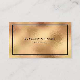 Moderne Luxe Imitate Gold Foil Metallic Visitenkarte