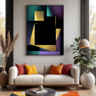 Moderne Luxuriöse Geometrische Komposition Poster