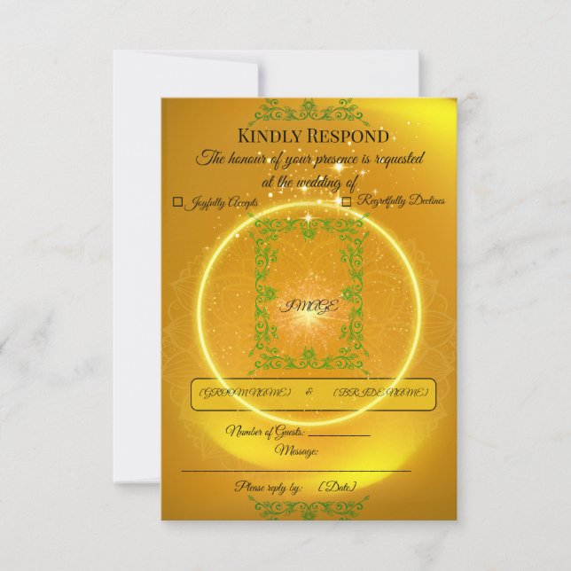 | Moderne Luxus-Antwortkarte RSVP Karte (Vorderseite)