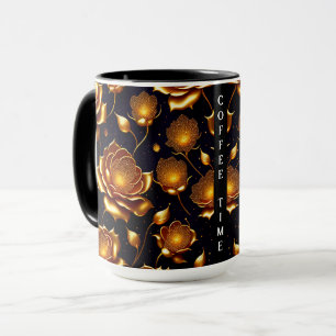 Moderne Luxus Big Gold Rose Collection Tasse