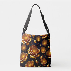 Moderne Luxus Big Gold Rose Collection Tragetaschen Mit Langen Trägern