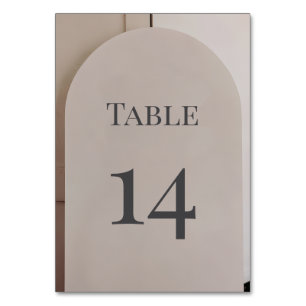 Moderne Luxus-Bogenhochzeit Tischnummer