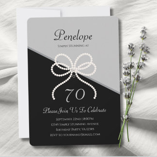 Moderne Luxus Einfach Umwerfend 70. Geburtstag Einladung