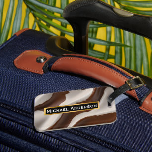 Moderne Luxus Elegante Kunstkuh-Leder-Kollektion Gepäckanhänger