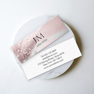 Moderne Luxus Glitzer Salon Business Card Mini Visitenkarte