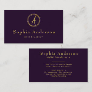 Moderne Luxus Golden & Black Business Card Visitenkarte