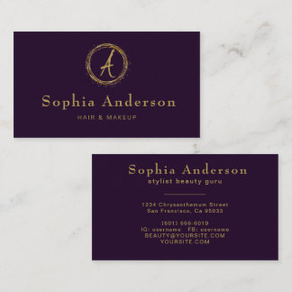 Moderne Luxus Golden & Black Business Card Visitenkarte