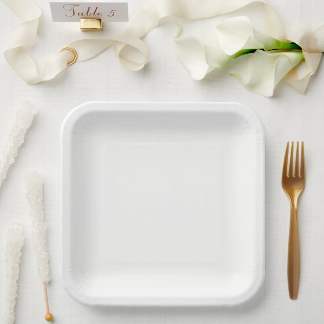 Moderne Luxus-Hochzeitspersönlichkeit Pappteller (Hochzeit)