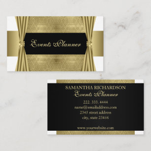 Moderne Luxus Schwarz-weiß und Gold geometrisch Visitenkarte