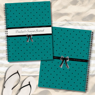 Moderne Luxus Teal Monogramm Sommer Reisetaschenbu Notizbuch
