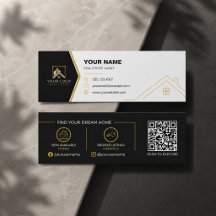 Moderne Luxusimmobilien QR-Code Schwarzes Gold