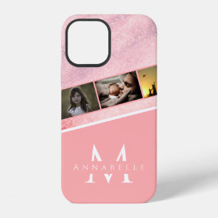 Moderne Mädchen Glitter Trend Rose Gold Stylisch iPhone 12 Hülle